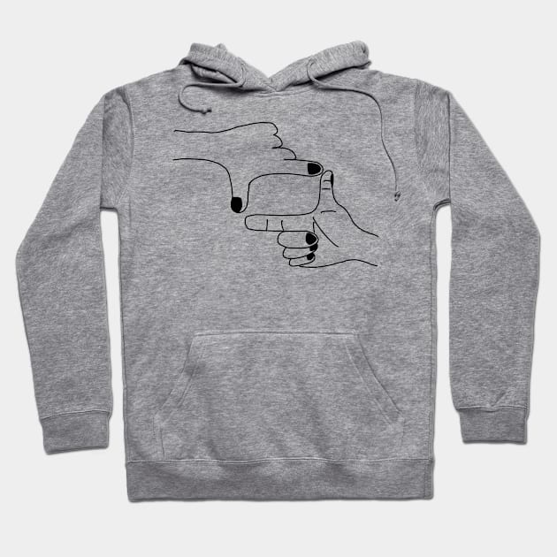 Focused Hand Gesture Hoodie by HermitTheKen